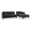 Lewis Sectional Sofa (Colour : Pebble Grey, Cushion : Hard, Seater : Right Aligned 3 Seater + Right Aligned Chaise)