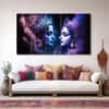 The Castle Decor Radha Krishna Wall Painting Wooden Framed 27x48 Inch (Style 4)