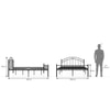 Arnold Metal Queen Size Bed In Black Finish