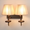 Eliante Cloth Shade Wall Lights Mild Steel & Fabric Material Gold & Golden Finish