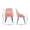 NICO Leather Accent Chair in Pink Colour