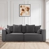 Leon 3 Seater Pull Out Sofa cum Bed  in Dark Grey Colour
