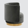 Bateau Solid Wood Lounge Chair in Dark Grey Colour