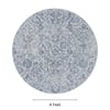 Neulooms Handloom Knotted Reversible Flatweave Round Rug Blue or Ivory 4ft