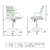 Naamikoa Mid Back Ergonomic Chair in Pearl Green Colour