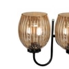 Devansh Metal Electric Wall Light in black Colour with Lavender Shade Count of 2 Lights