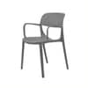 Kepler Brooks Vola Cafeteria Dining Chair in Grey Colour