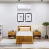Hexa Engineered Wood Modern Single Bed With Headboard With Storage In Giant Wood