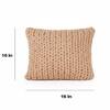 Rapunzel Crepe Hand Braided Cotton Knitted Decorative Cushion Cover 16 x 16 Inches