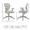 Aaeroa Low Back Ergonomic Chair in Pearl Green Colour