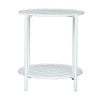 Paola Outdoor Table Set with 1 Table and 2 Chairs in Ivory White