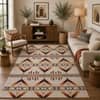 Imperial Knots Camel Multicolor Hand Woven Kilim Dhurrie 6x9 Feet