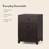 Magellan Solid Wood Bedside Table in Mahogany Finish