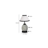 Annalise Multicolor cotton Glass Table lamp with Iron Base