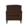 Jones Pu Leather Wing Chair- Brown