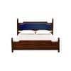 Domino Solid Wood King Size Non Storage Bed In Provincial Teak Finish