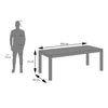 Atlas Solid Wood 8 Seater Storage Dining Table In Danish Walnut Finish