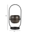 Textured Apple Planter Set Of 2 In Black And Gold Colour