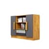 Hexa Engineered Wood Bookshelf in Giant Wood and Slate Grey Colour