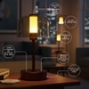 Modern Muse Table Lamp in Brown Color 3 Light Mode