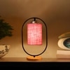 Devansh Pink Jute Drum Wooden & Iron Table Lamp -17 Inch Height -K