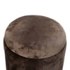 Wayne Solid Wood Ottoman Pouffee in Taupe Brown Velvet