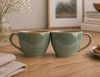 Green Clay Whisper Premium Stoneware Mug Set