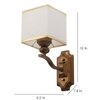 Eliante Cloth Shade Wall Lights Mild Steel & Fabric Material Antique & White Finish