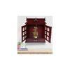triveni engineered wood prayer unit in mahagony finish