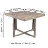 Kingston Sheesham Wood 4 seater Dining Table Set in Antique Grey Finish