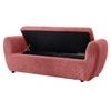 Redol Boucle 2 Seater Ottoman Bench with Storage  in Pink  Color