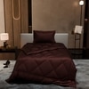 Stoa Paris Comforter for Single Bed, 300TC Satin Comforters in Chocolate Chocolate
