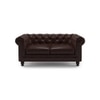 Winchester 2 Seater Half Leather Sofa in Chocolate Colour