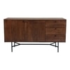 Alasa Solid Wood 2 Door  3-Drawer Sideboard In Provincial Teak Finish 55