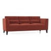 Lewis 3 Seater Fabric Sofa In Dark Coral Colour