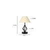 Ariah off-white cotton Table lamp with Iron Base