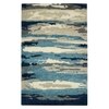 Sariah Blue Abstract Hand-Tufted Viscose 8X5 Feet Carpet
