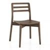 Dane Solid Wood 4 Seater Dining Table with 4 Dane Solid Wood Dining Chair (Finish: Danish Walnut)