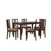 Monterey 6 Seater Dining Set with 6 Chairs (Rubberwood, Dark Cappuccino Finish)
