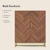 Nina 24 Pairs Solid Wood Shoe Cabinet In Amber Walnut Finish