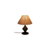 Valentin Beige Natural Fiber Shade Table Lamp with Black Iron Base