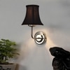 Devansh Steel  Wall Mounted Lamp With Cotton Off Black Shade
