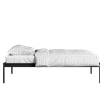 Pinner Metal Non Storage Queen Bed in Satin Black Finish