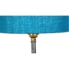 Willie Turquoise Jute lamp with brown wood base