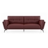 Vetra 3 Seater Leather Sofa In Wine Colour