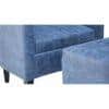Valencia Accent Chair With Ottoman & Cushion - Blue