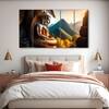 The Castle Decor Lord Buddha Meditation Wall Art Framed Painting 27x48 Inch (Style 3)