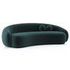 Mia 3 Seater Fabric Sofa In Deep Forest Green