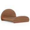 Sora Solid Wood King Size Bed Without Storage in Amber Walnut Finish