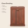 Caledonia Solid Wood Bar Cabinet (Honey Finish)